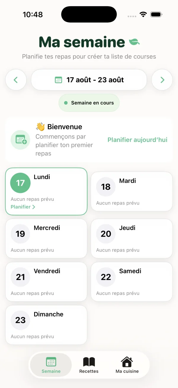 CooksyUp — semaine